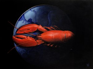 蒂芙尼板上的龙虾